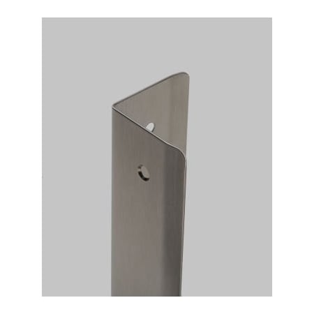 Western Fabricating Llc Western Fabricating 90 Degree SS Corner Guard, 16 Ga, Counter Sunk Holes, Rd Corners, 48"Lx4"Wx4"H 40404816_90-degree_round-corner_sunk-ho